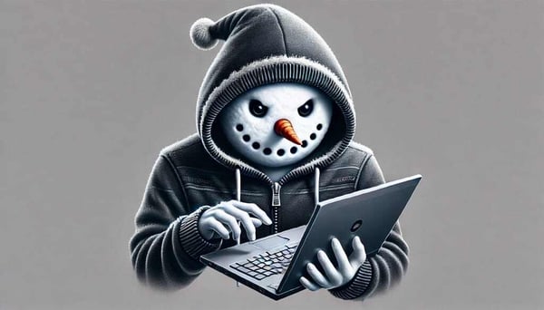 Snowman Cybercriminal Holiday Shopping