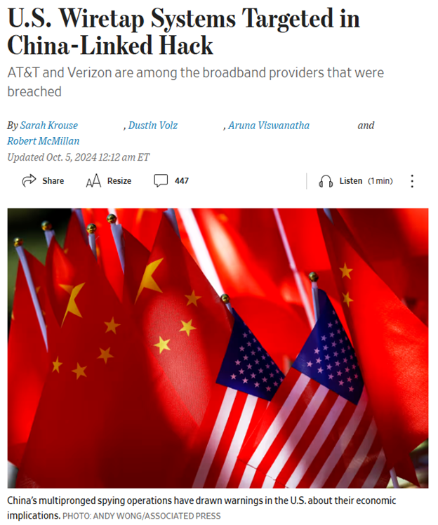 Wall Street Journal Article Screenshot