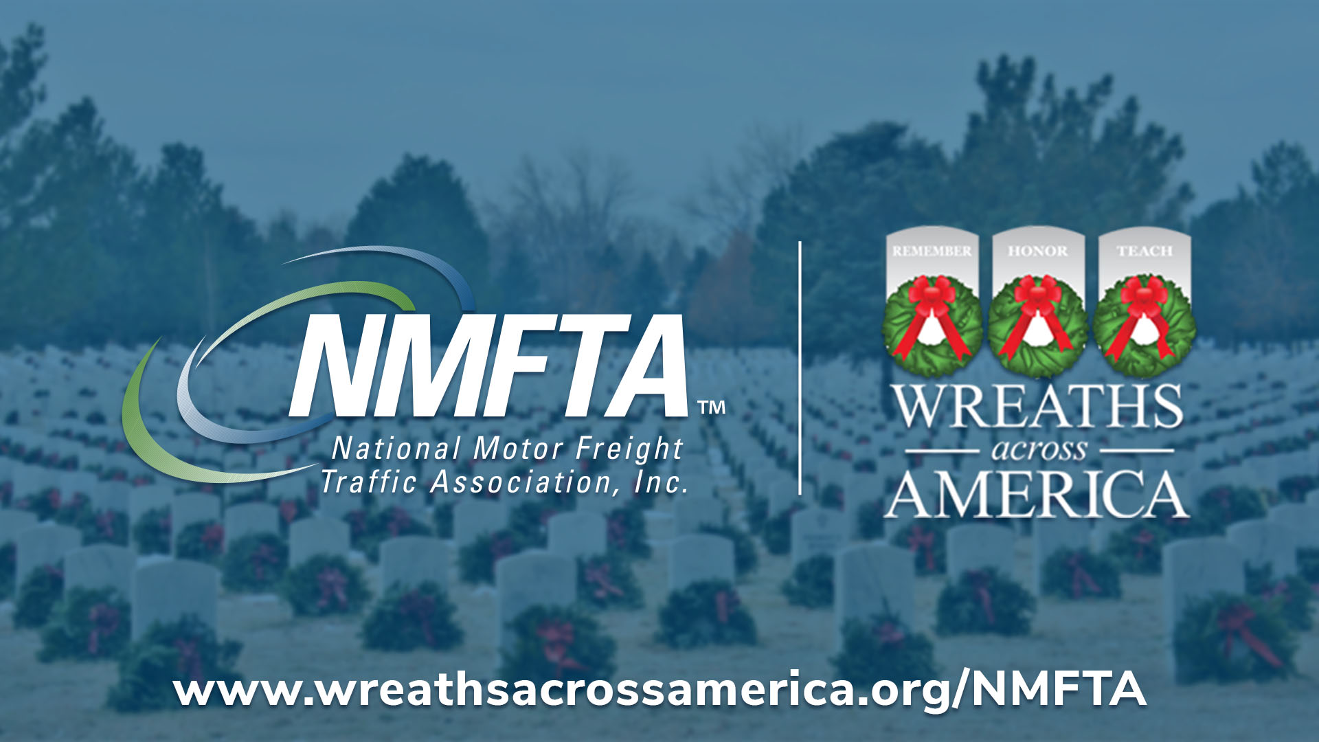 NMFTA logo next to Wreaths across America Logo